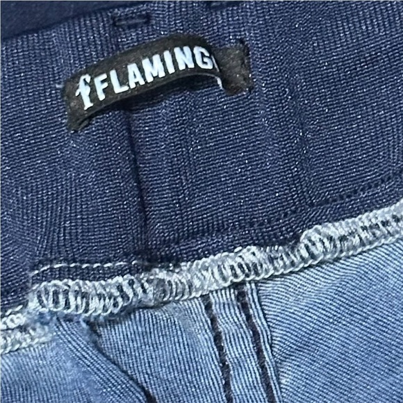 👖🌀 FLAMINGO Cropped Jeans | Preppy Striped Waist Drawstring Stretch, Women’s 2X - Picture 3 of 4